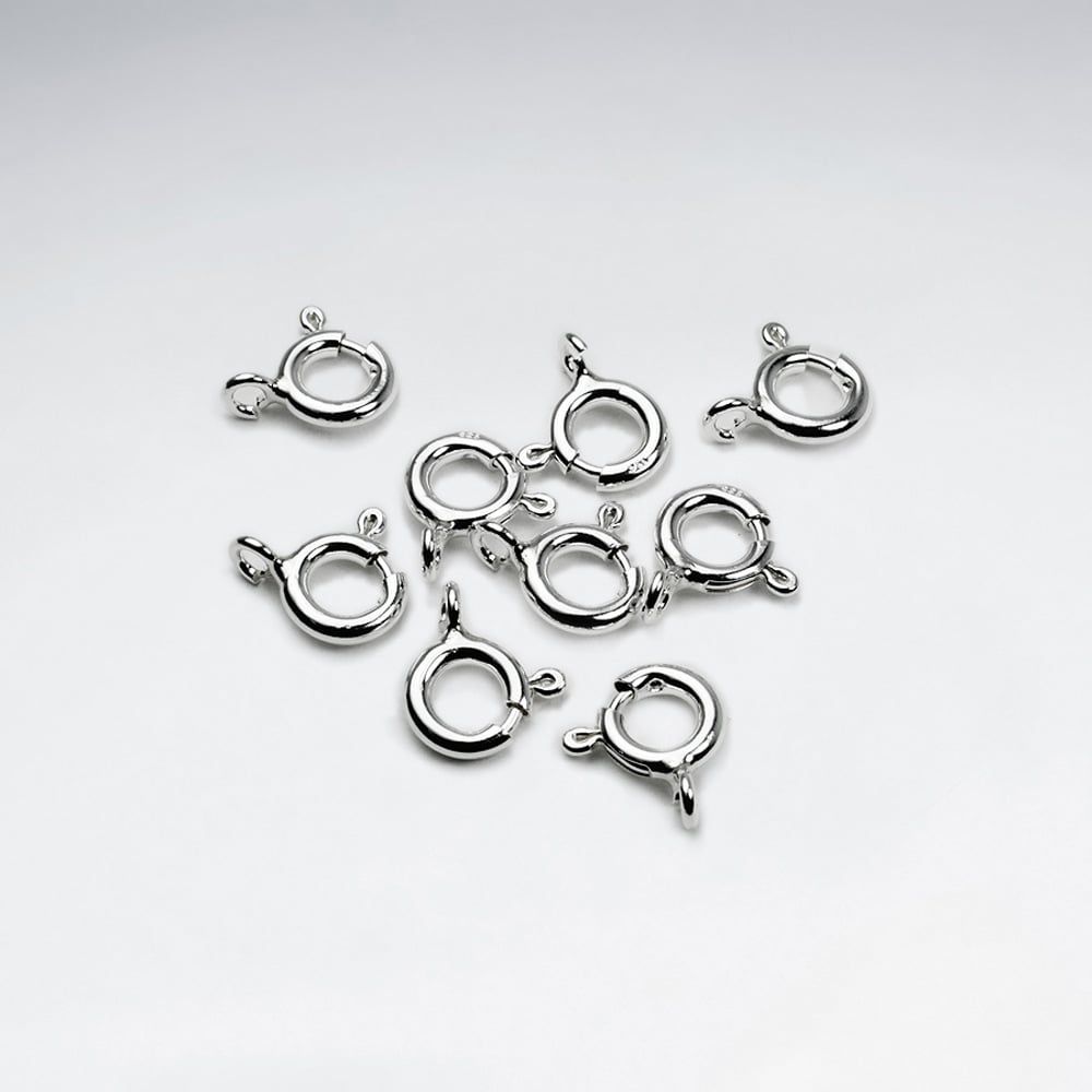Lot 925 Silver Spring Lock Findings Pack Of 20 Pieces