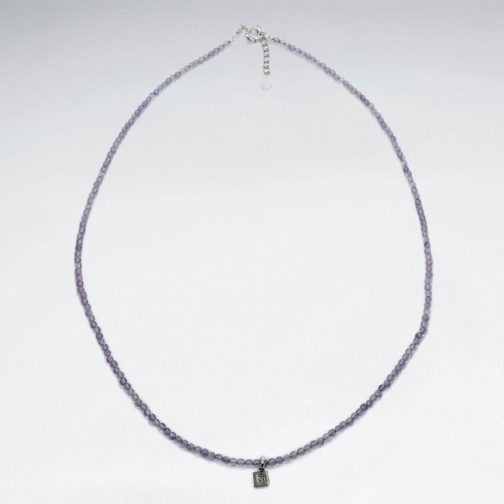 Sterling Silver Gentle Graces Amethyst Necklace