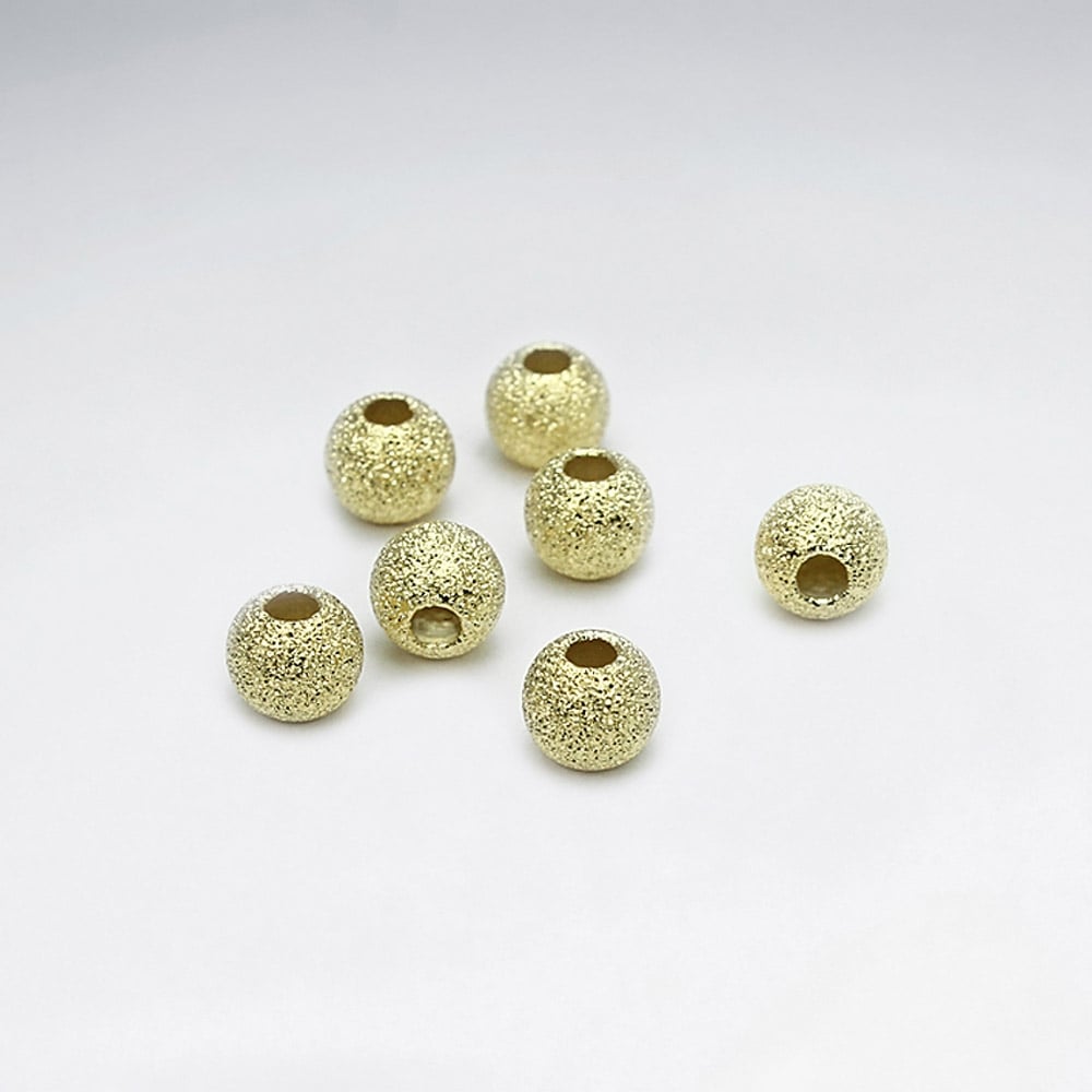 925 Silver Star Dust Glimmer Ball Beads Pack Of 10 Pieces