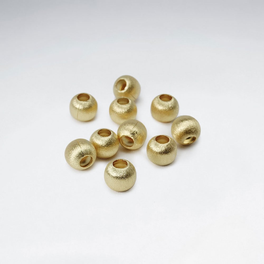 925 Silver Matte Finish Ball Beads Pack Of 5 Pieces