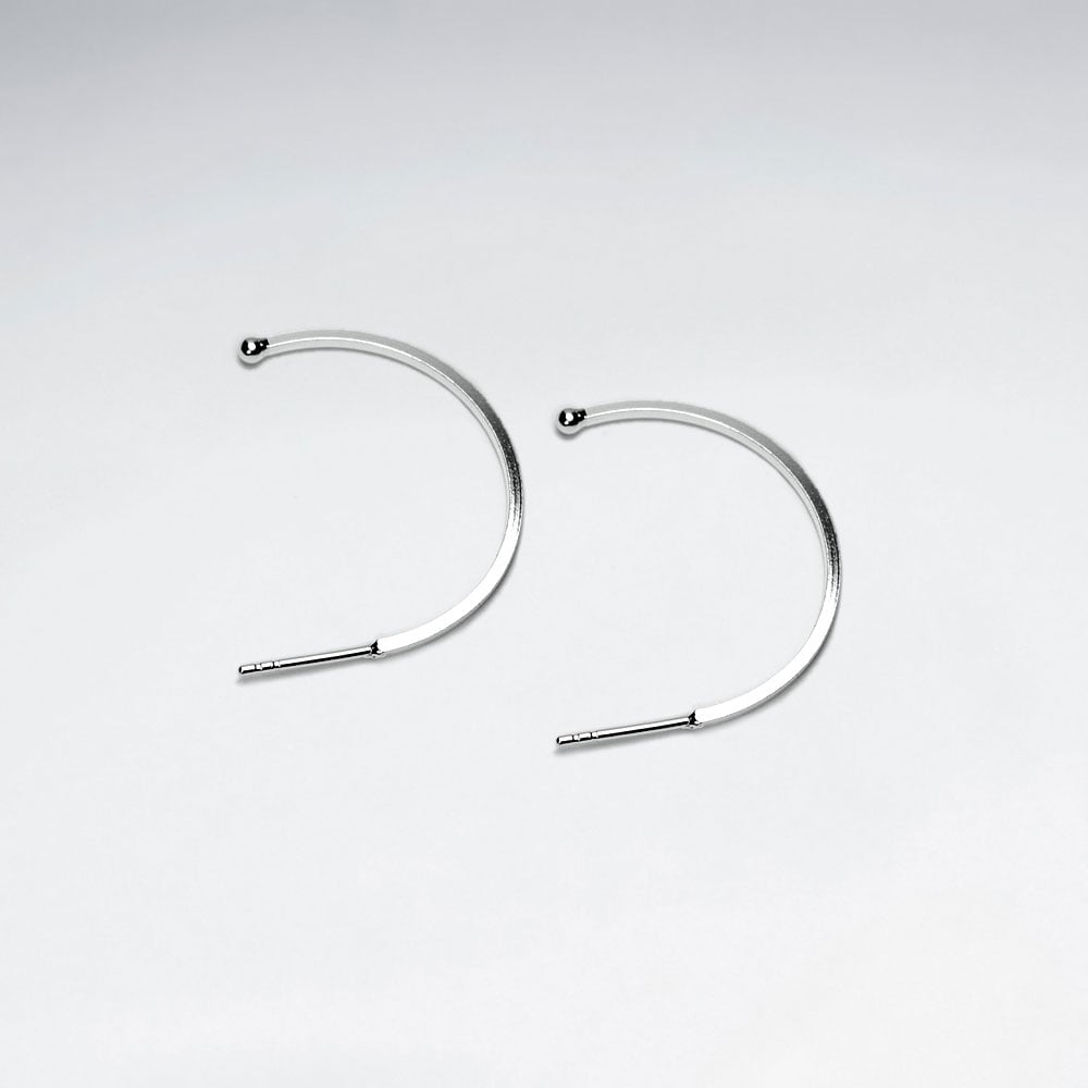 J-Hook Earring Hooks Jewelry Accessory in Sterling Silver