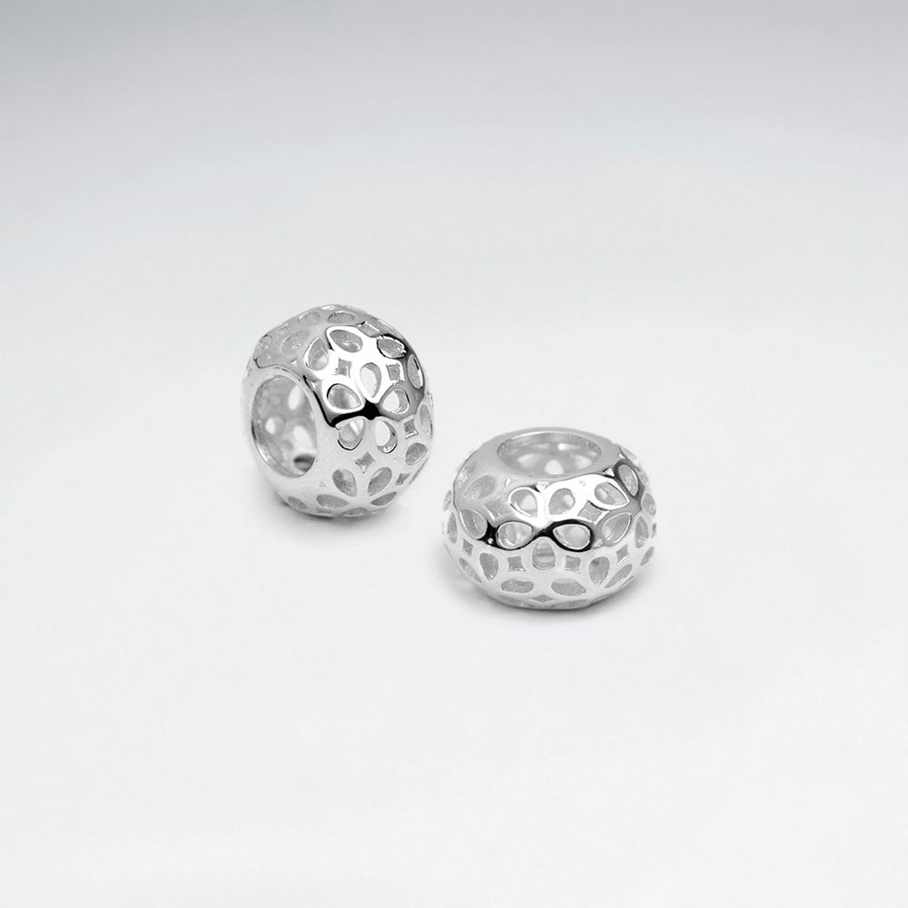 Sterling Silver Filigree Floral Beads