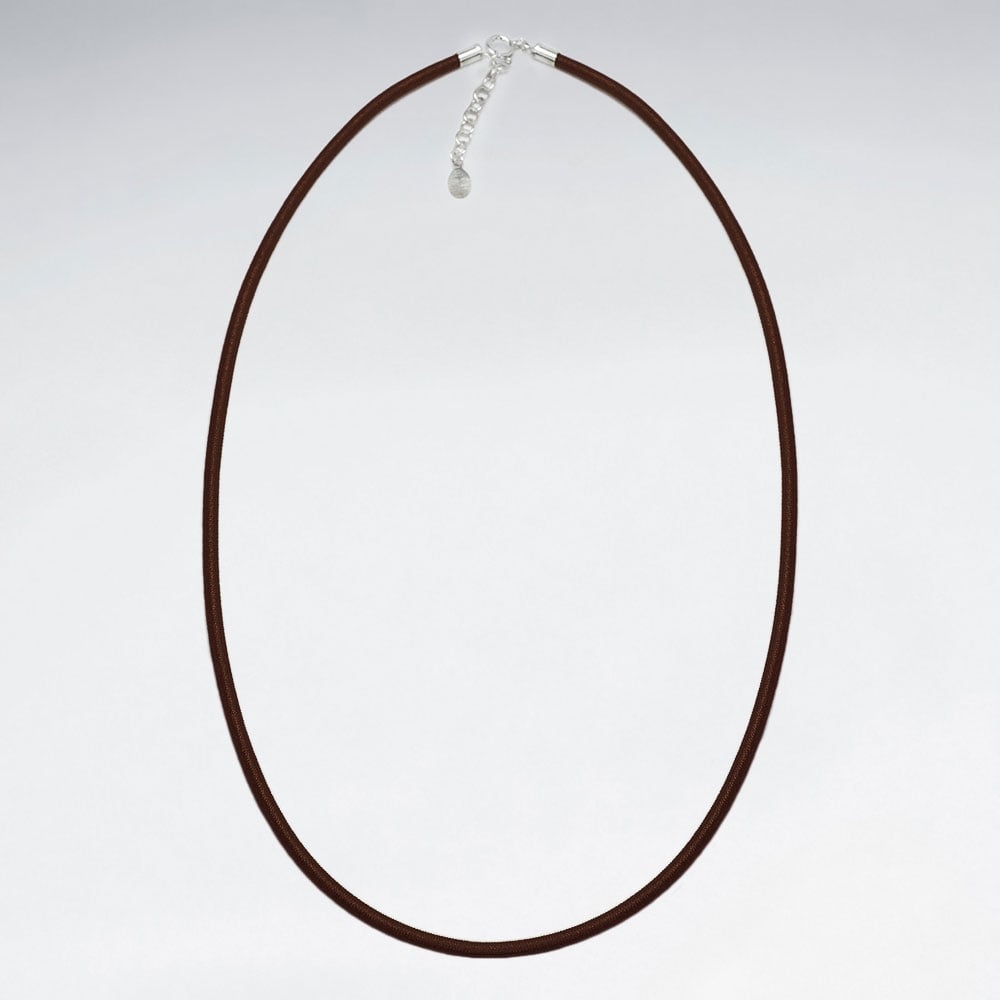 925 Sterling Silver With Silk Necklace