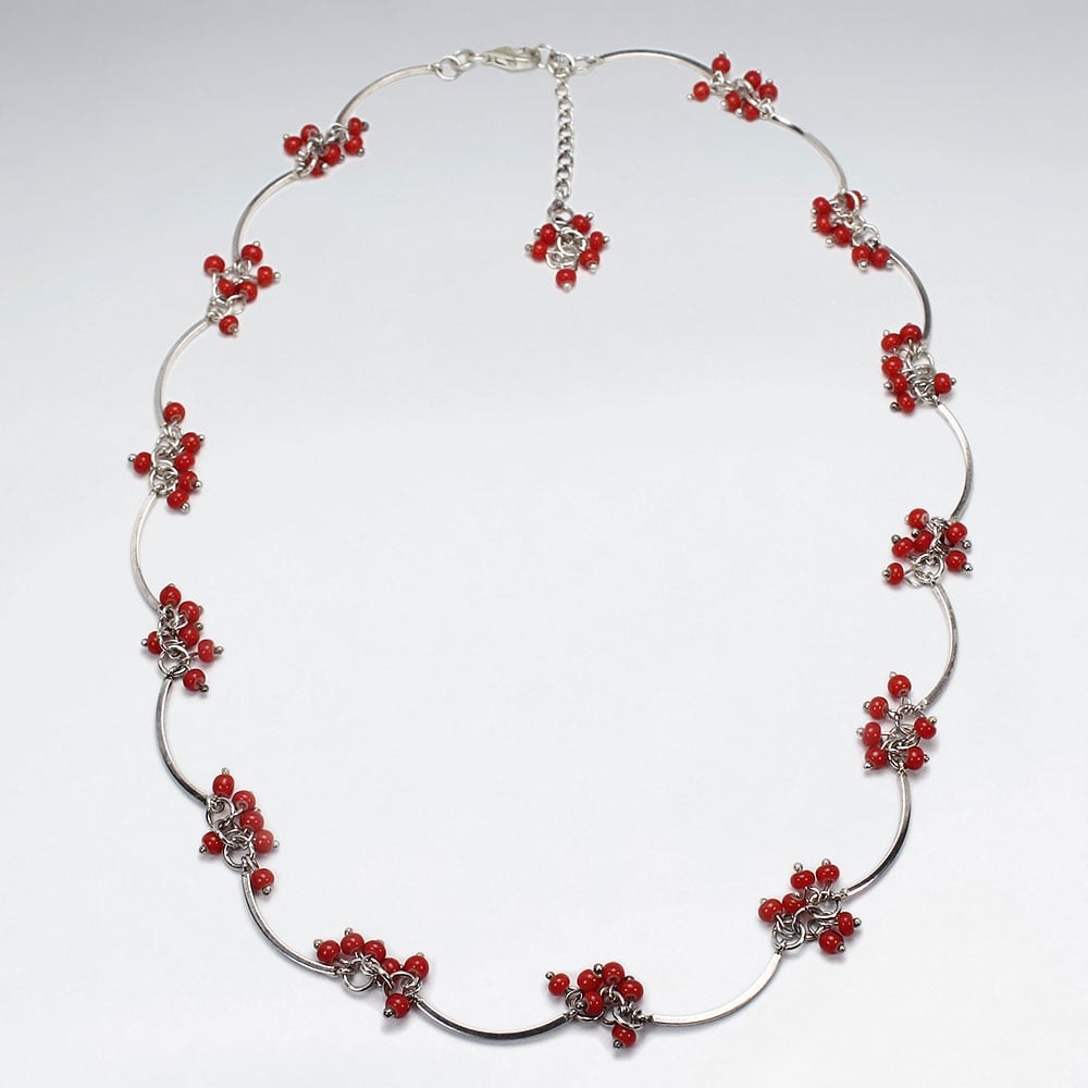 925 Silver Trefoil Inspired Calcite Necklace