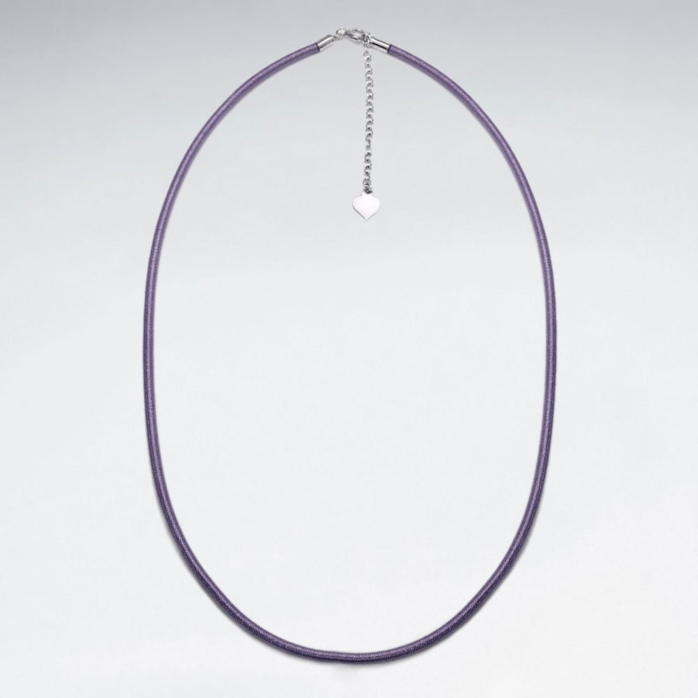 925 Sterling Silver With Silk Necklace