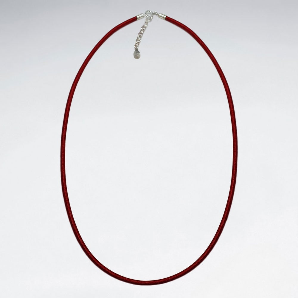 925 Sterling Silver With Silk Necklace
