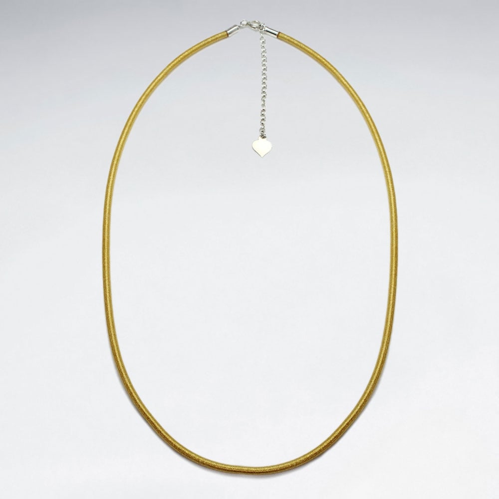 925 Sterling Silver With Silk Necklace