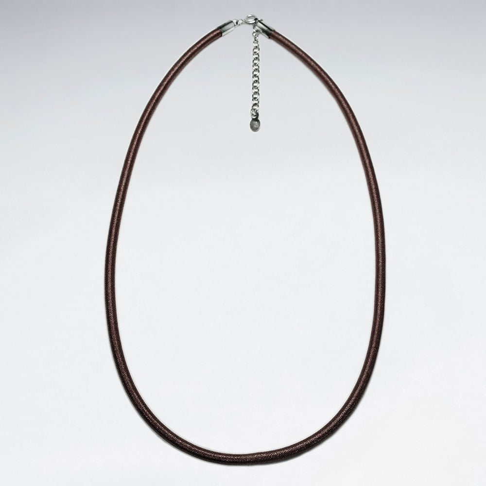 925 Sterling Silver With Silk Necklace