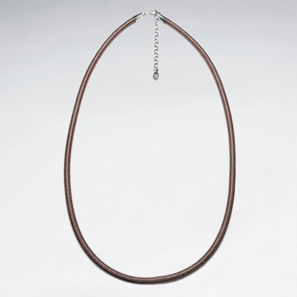 925 Sterling Silver With Silk Necklace