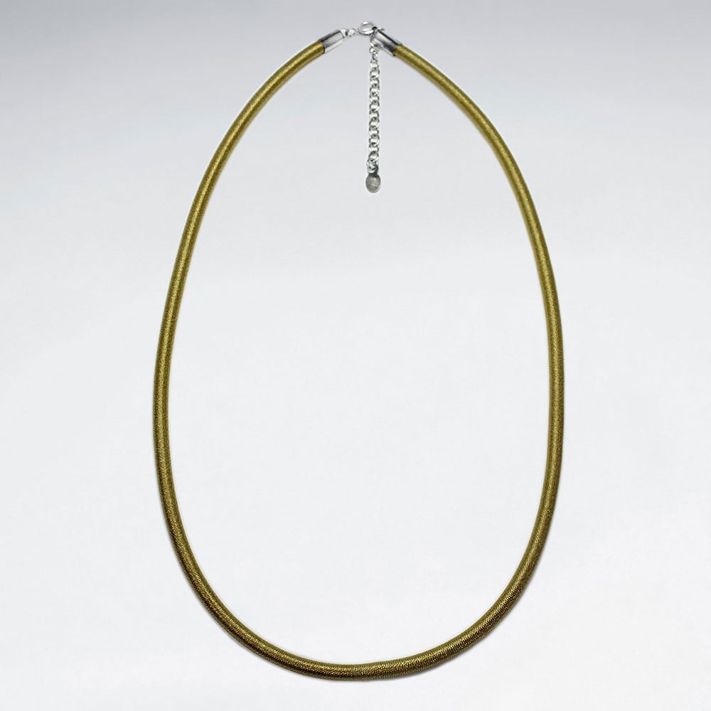 925 Sterling Silver With Silk Necklace