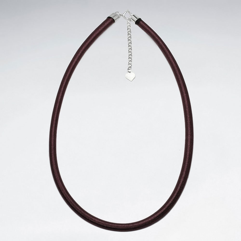 925 Sterling Silver With Silk Necklace