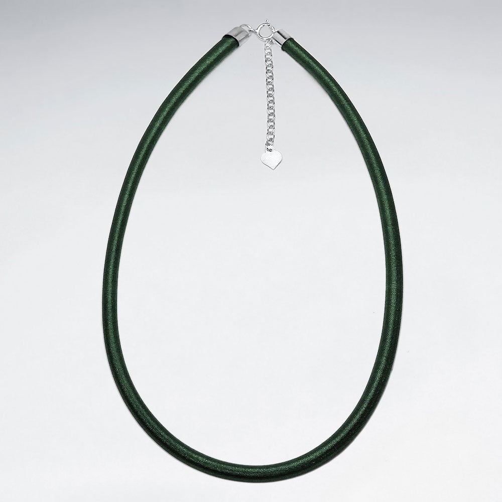925 Sterling Silver With Silk Necklace