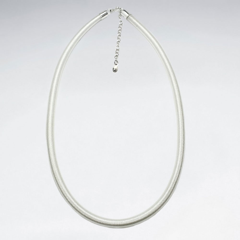 925 Sterling Silver With Silk Necklace