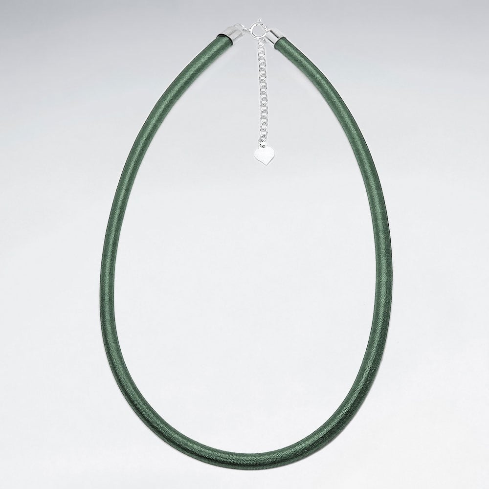 925 Sterling Silver With Silk Necklace
