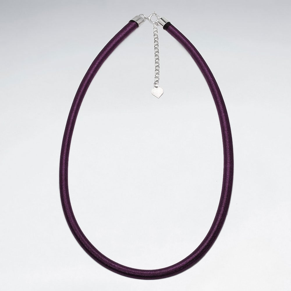 925 Sterling Silver With Silk Necklace
