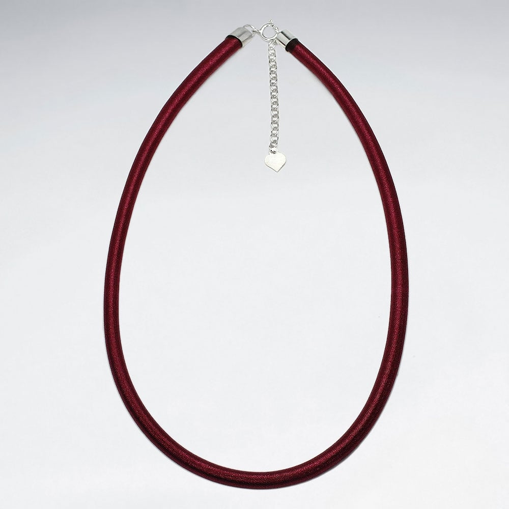 925 Sterling Silver With Silk Necklace