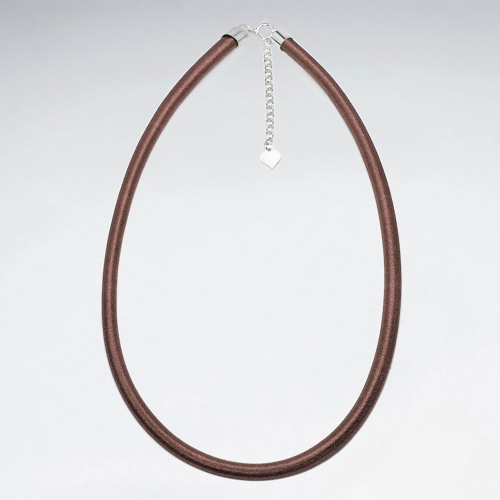 925 Sterling Silver With Silk Necklace