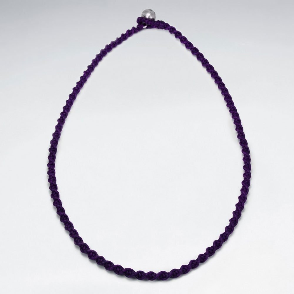 Waxed Cotton Twist Cord Necklace