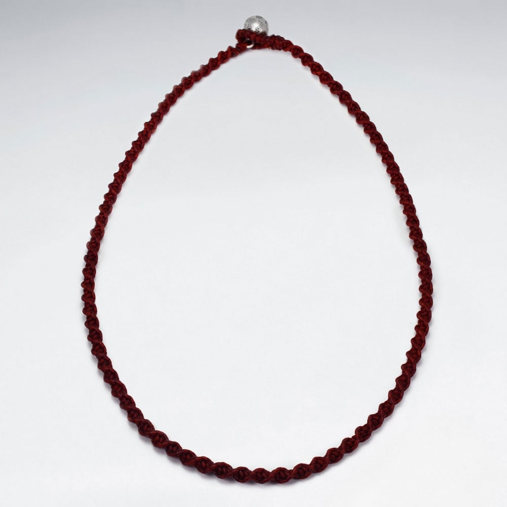 Waxed Cotton Twist Cord Necklace