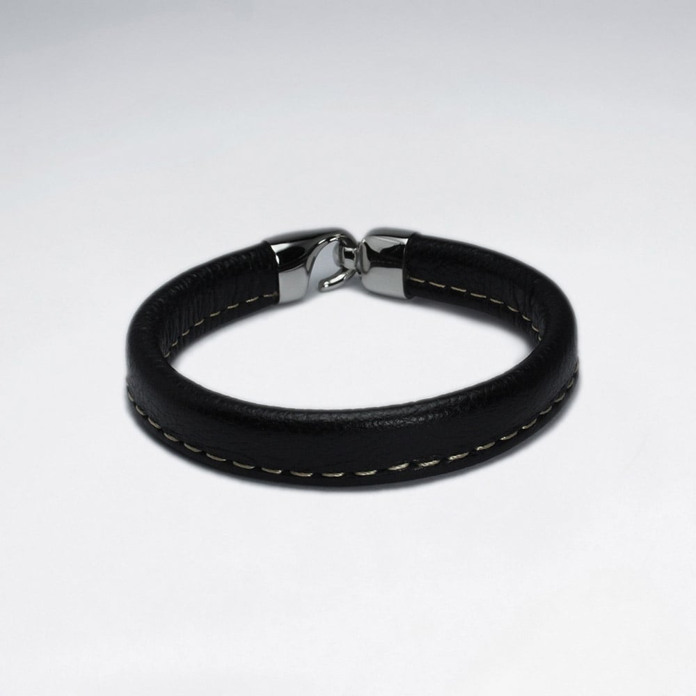 Stainless Steel Leather Bracelet
