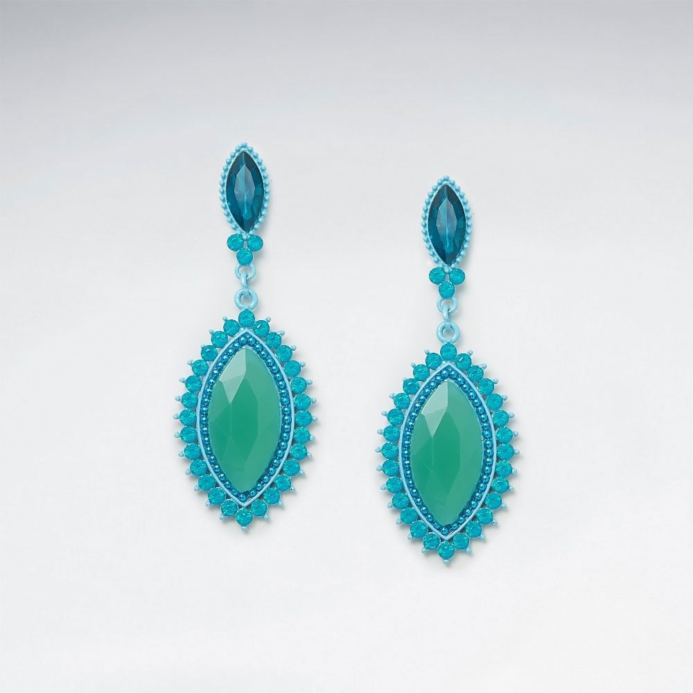 Legends Brass Designs Glass Bead Drop Earrings