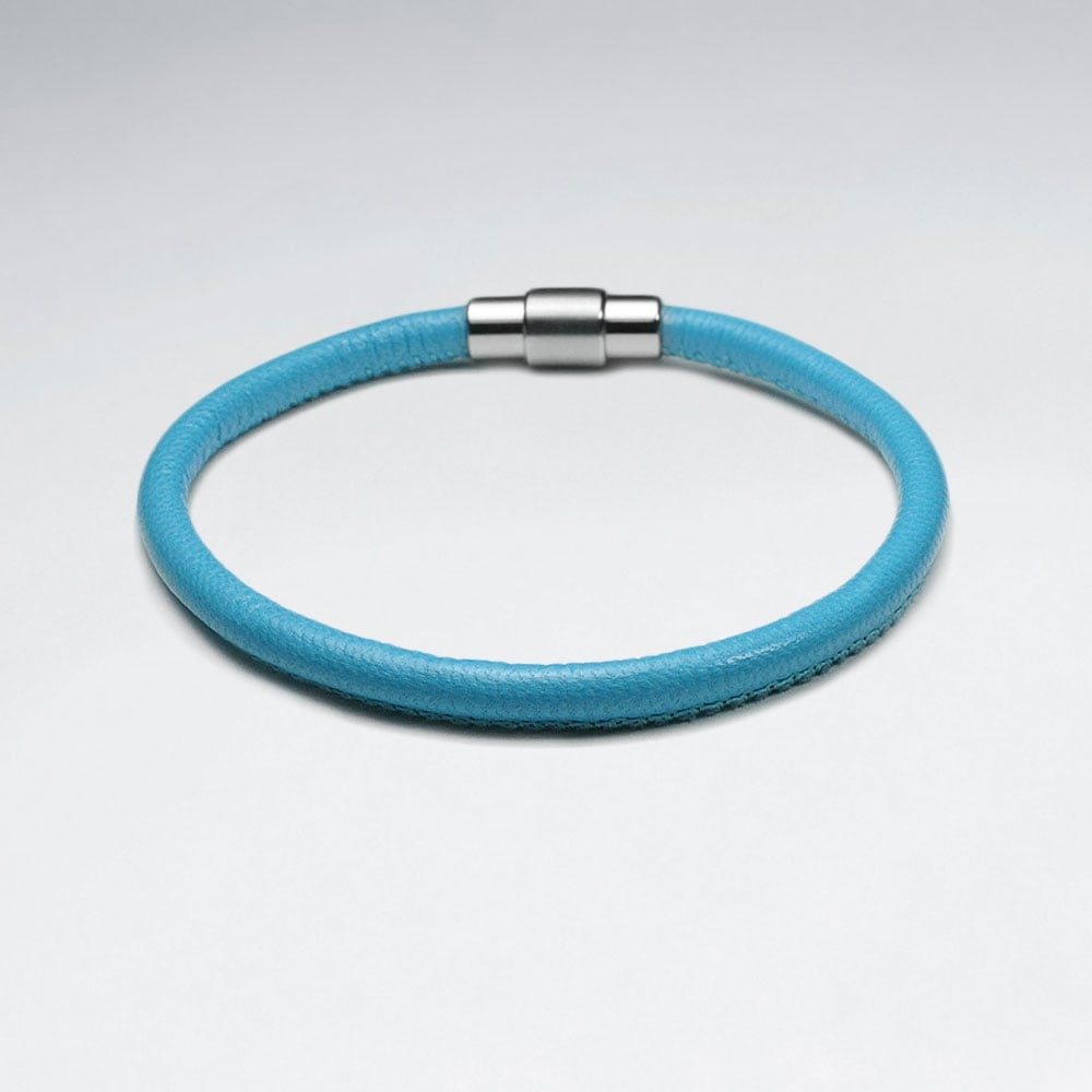 Stainless Steel Leather  Wrap Bracelet
