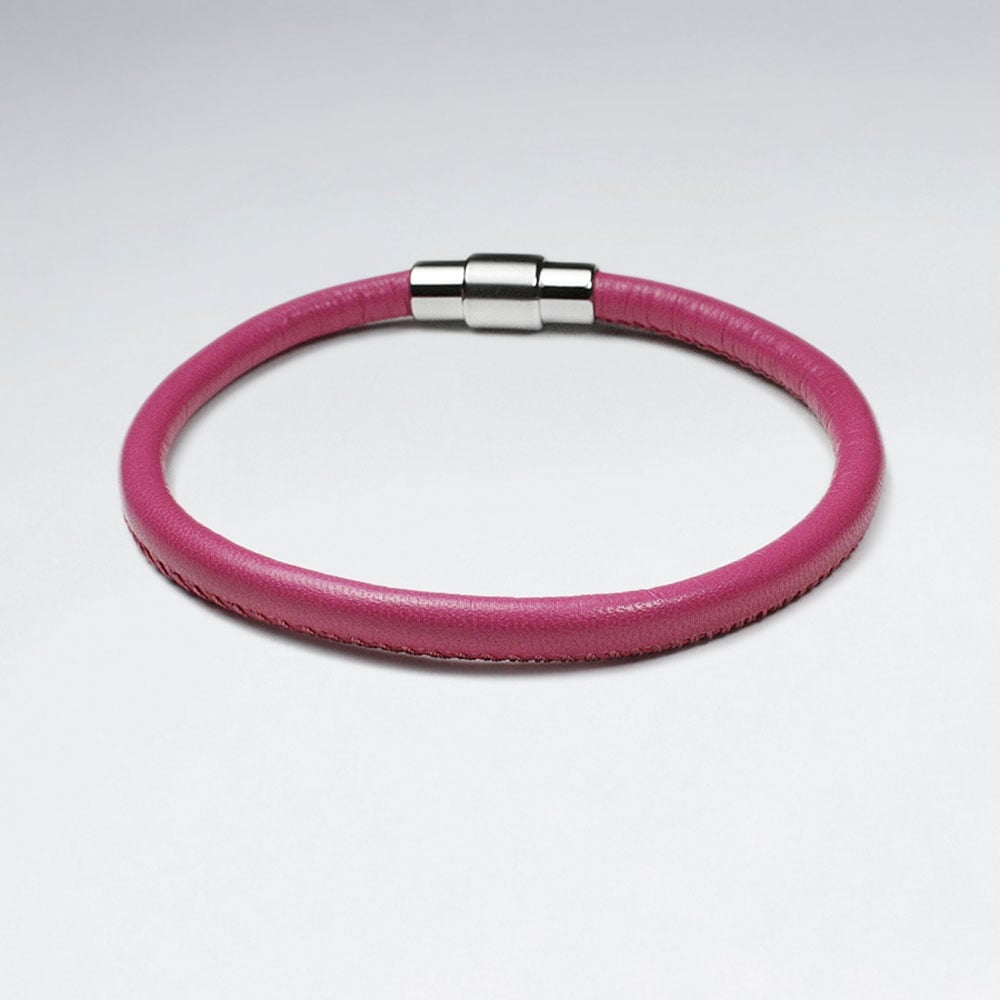 Stainless Steel Leather  Wrap Bracelet