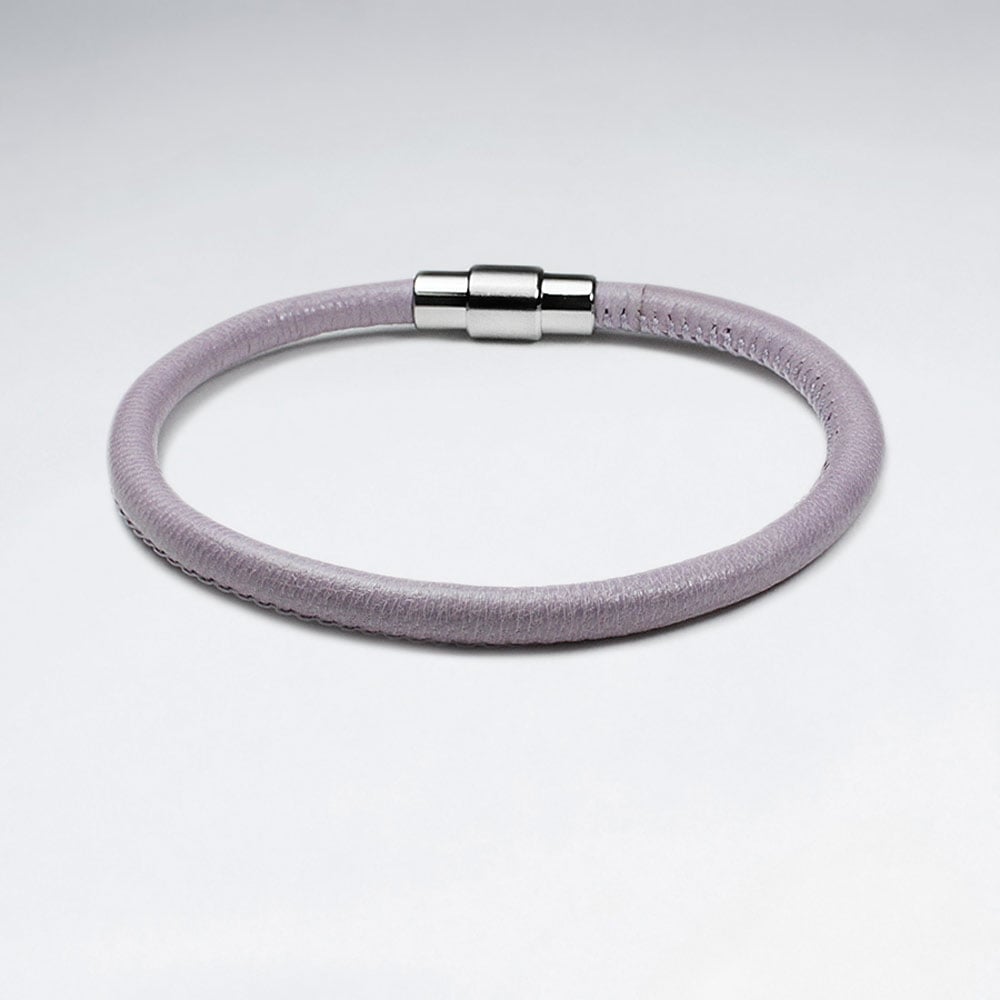 Stainless Steel Leather  Wrap Bracelet