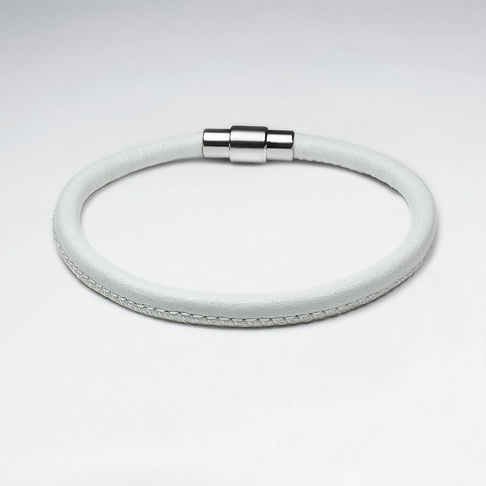 Stainless Steel Leather  Wrap Bracelet