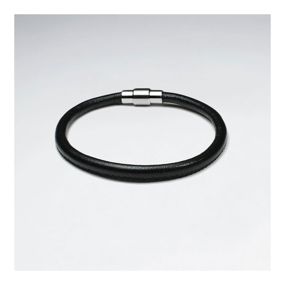 Stainless Steel Leather  Wrap Bracelet
