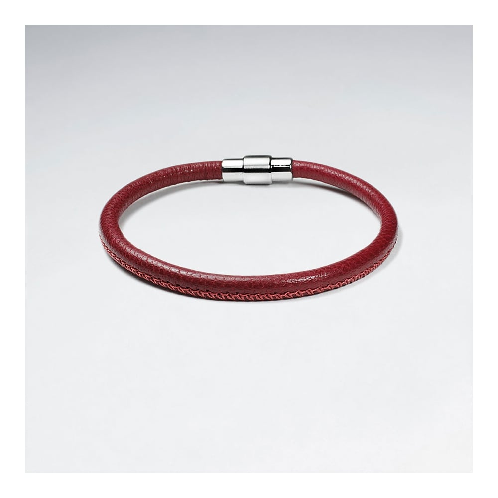 Stainless Steel Leather  Wrap Bracelet
