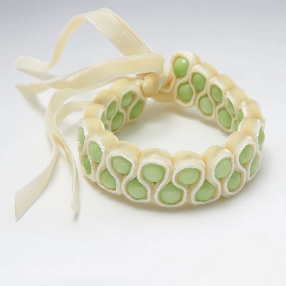 Unique Designs Red Velvet Bead Bracelet