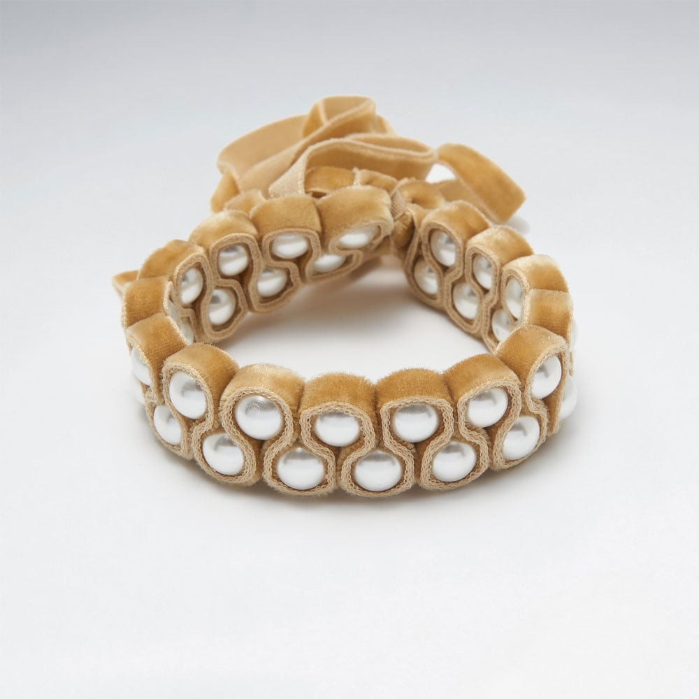 Unique Designs Red Velvet Bead Bracelet