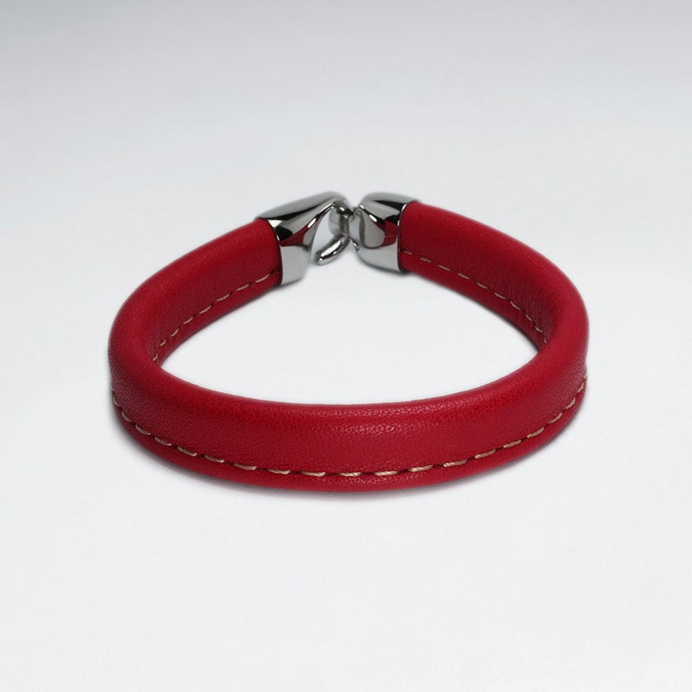 Stainless Steel Leather Bracelet