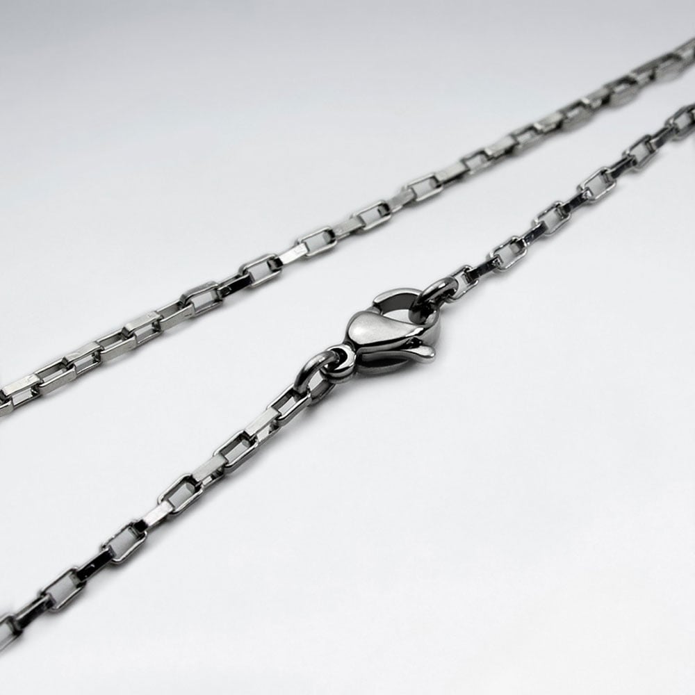 Stainless Steel Box Link Necklace Pack Of 5 Pieces