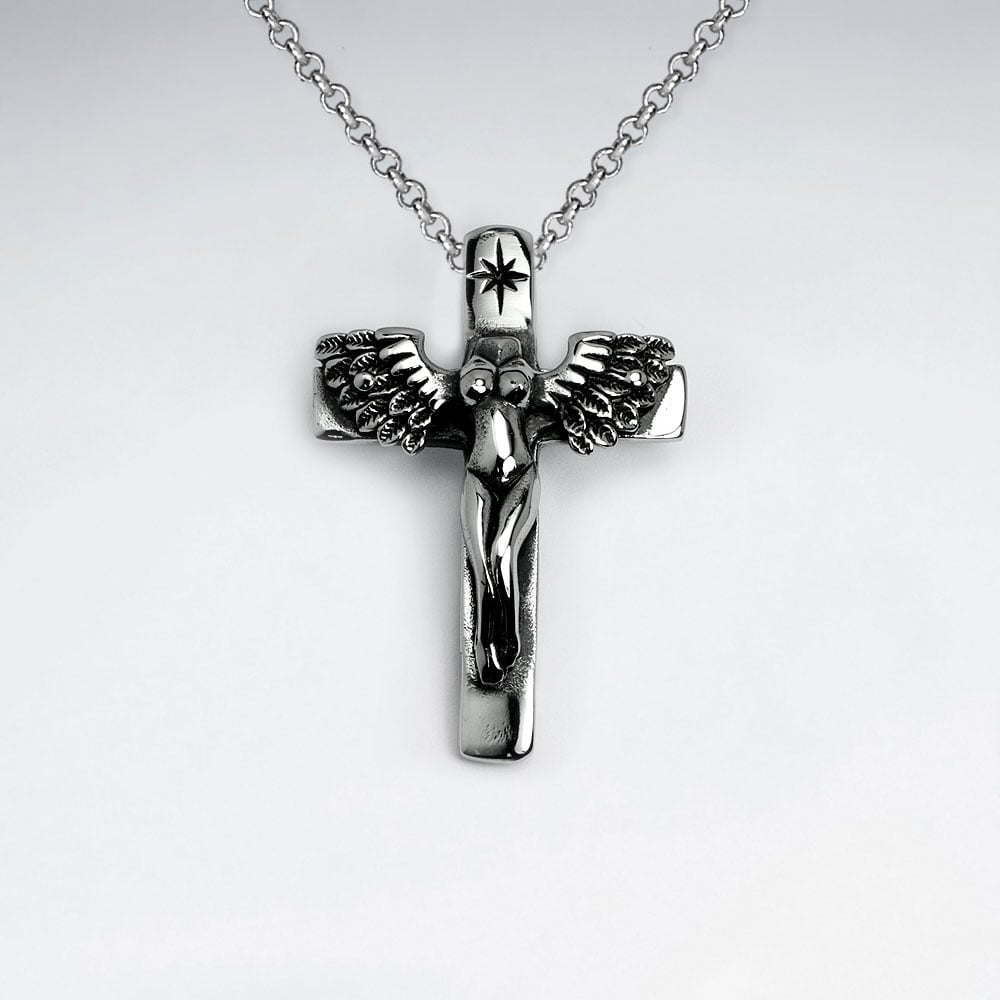 Stainless SteelCross WingsPendant