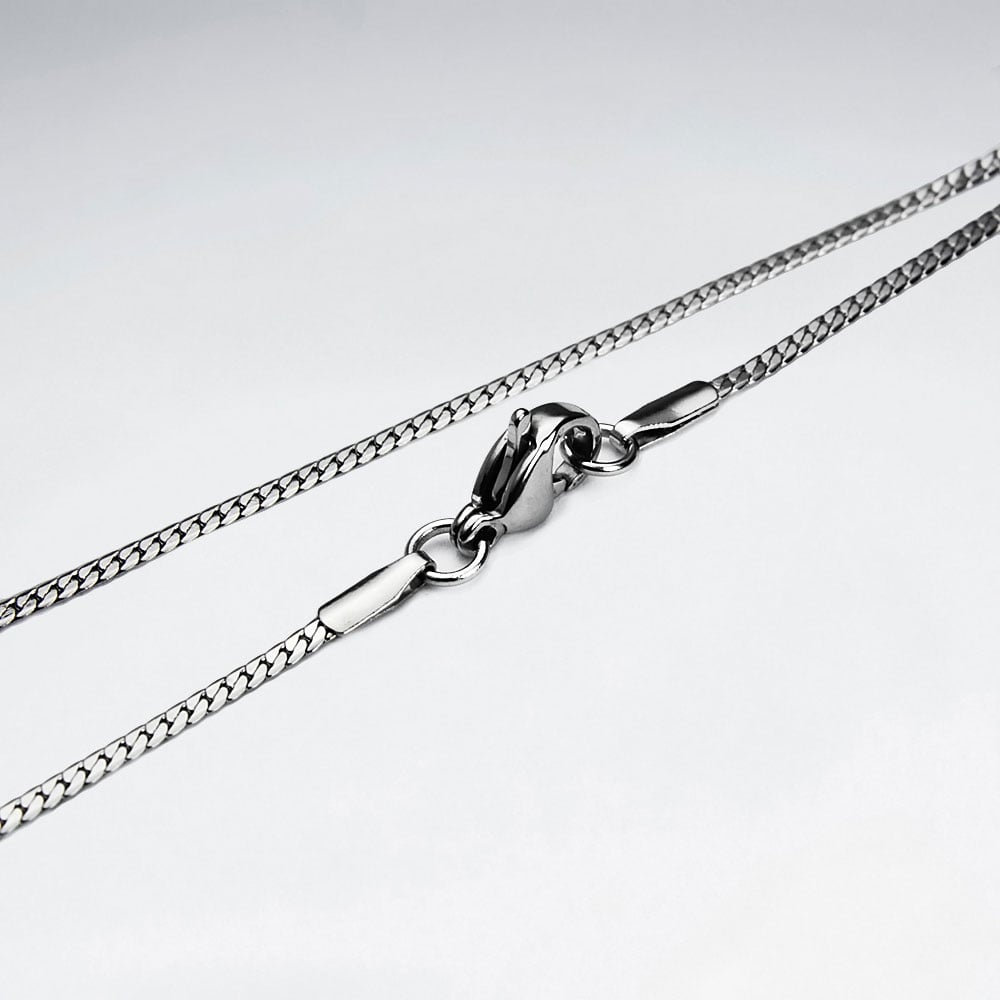 Stainless Steel Oval Single Curb Chain Necklace Pack Of 5 Pieces