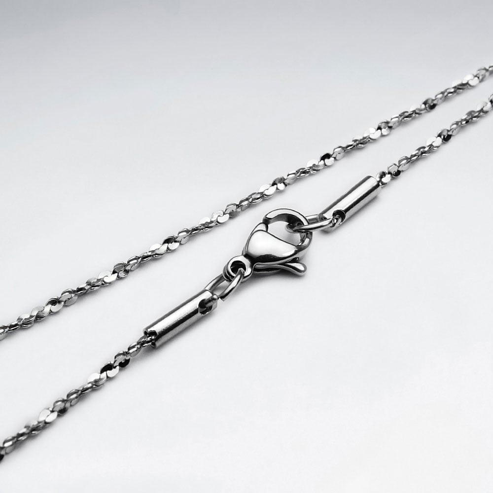 Stainless Steel Cable Double Twist Chain  Necklace Pack Of 5 Pieces