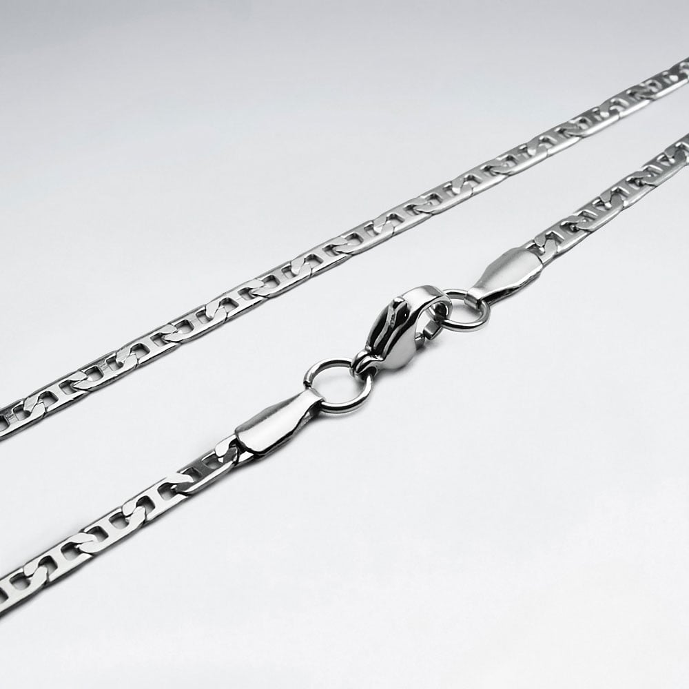 Stainless Steel Snake Link Thin Chain Necklace Pack Of 5 Pieces