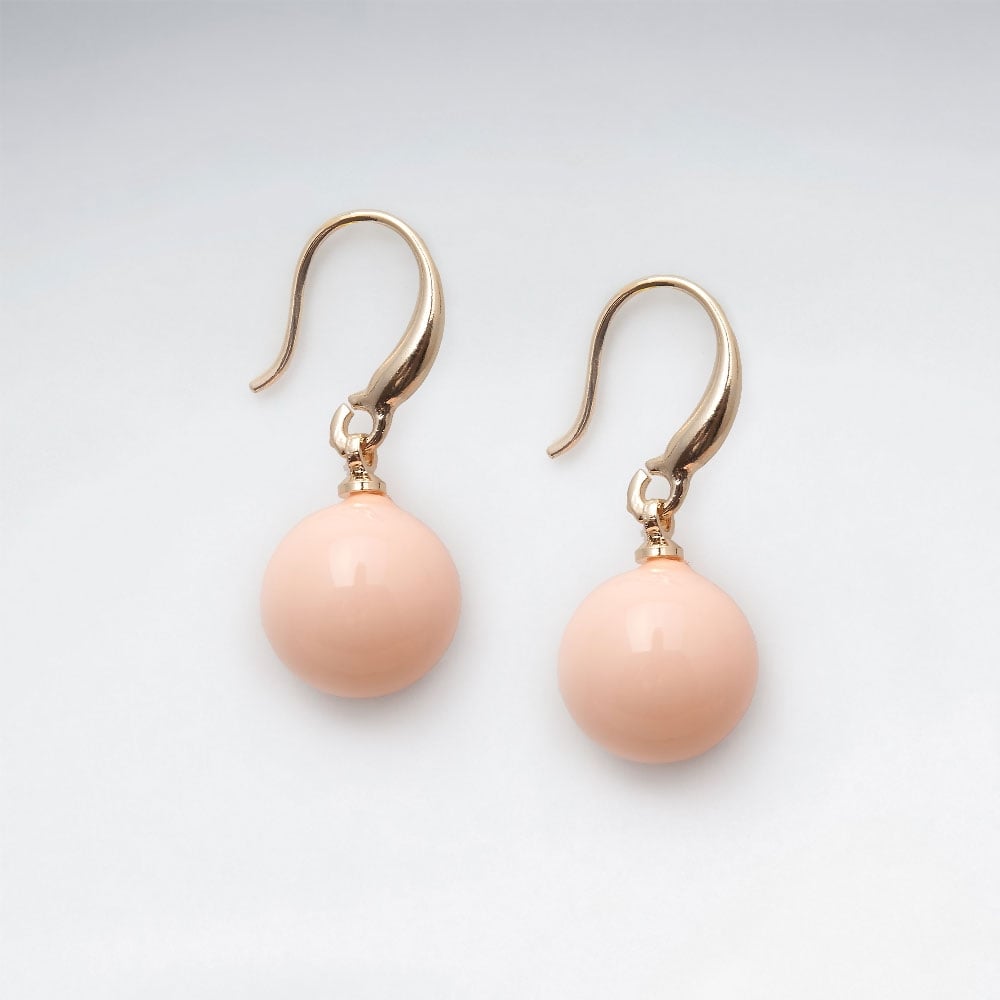 Brass Hook Ball Bead Earrings