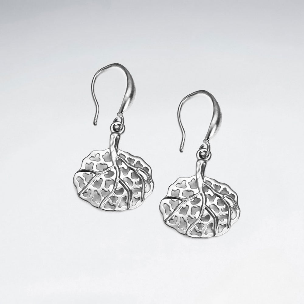Brass Organic Filigree Earrings