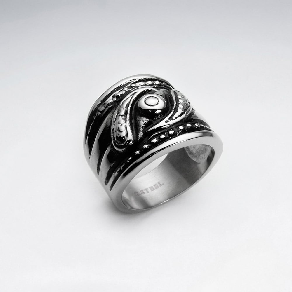 Stainless Steel All Seeing Design Ring
