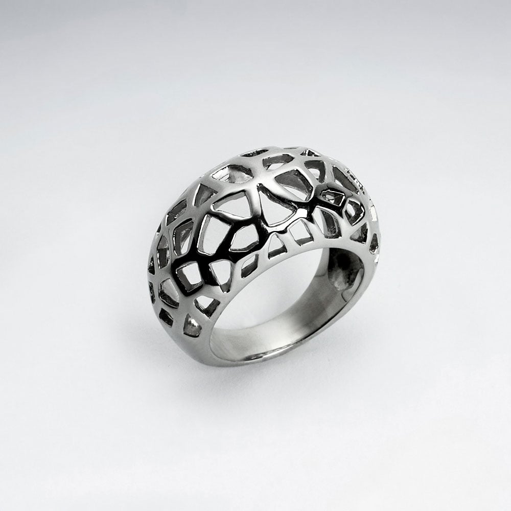 Stainless Steel Geometric Cutout Ring