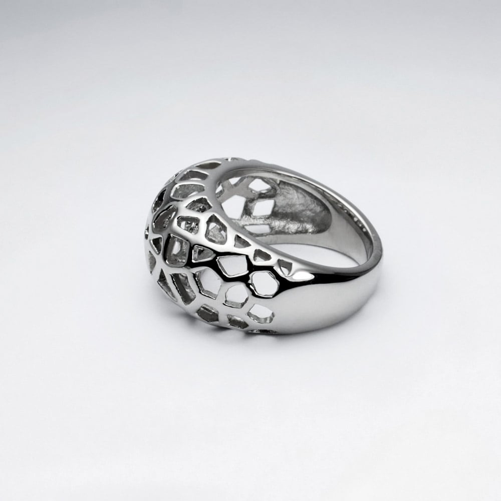 Stainless Steel Geometric Cutout Ring