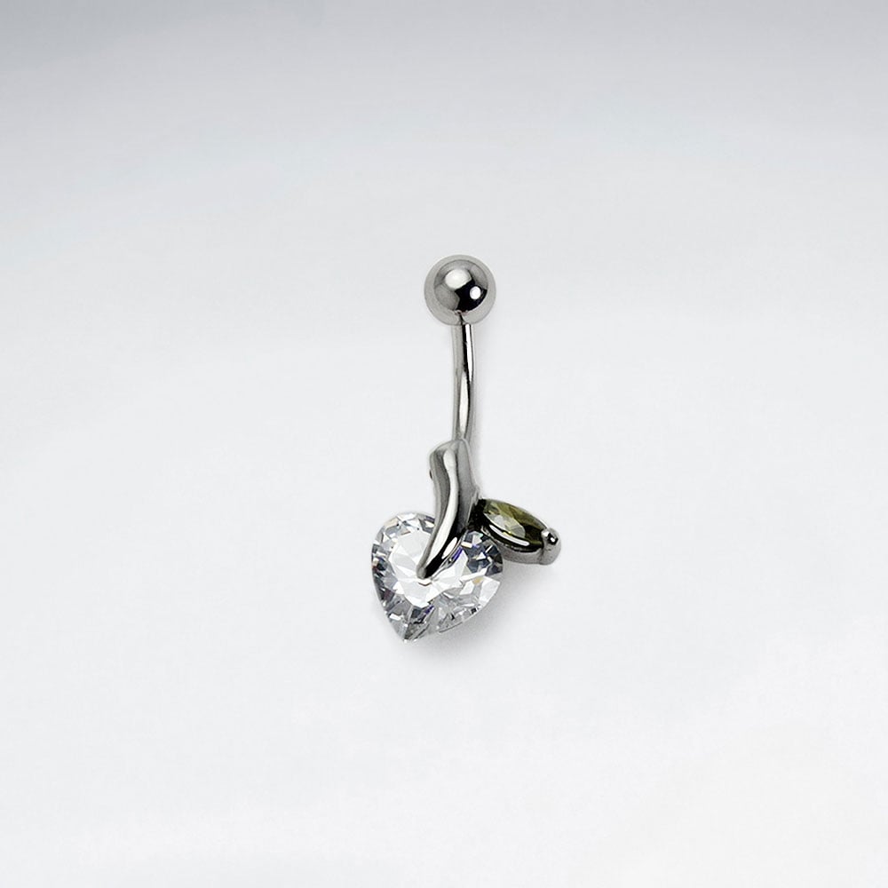 Stainless Steel Crystal Apple Body Piercing