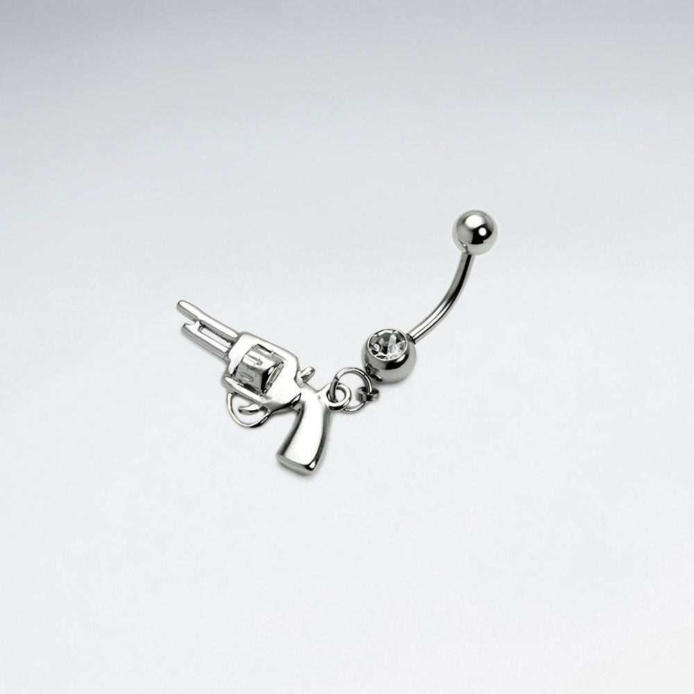 Stainless Steel Crystal Gun Body Piercing