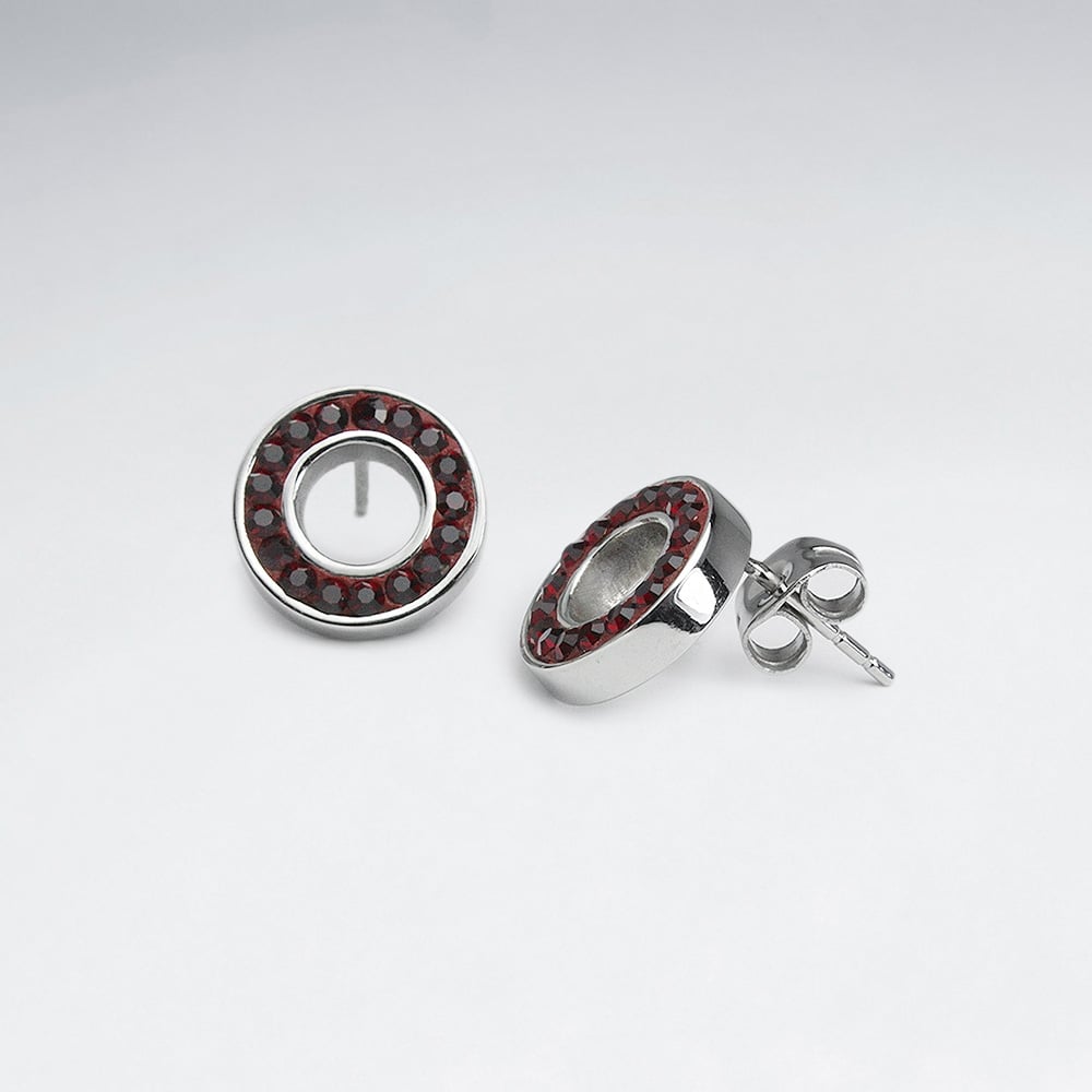 Stainless Steel Crystal Open Circle Body Piercing