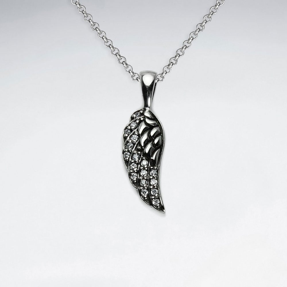 Stainless SteelSingle Angel Wing Pendant