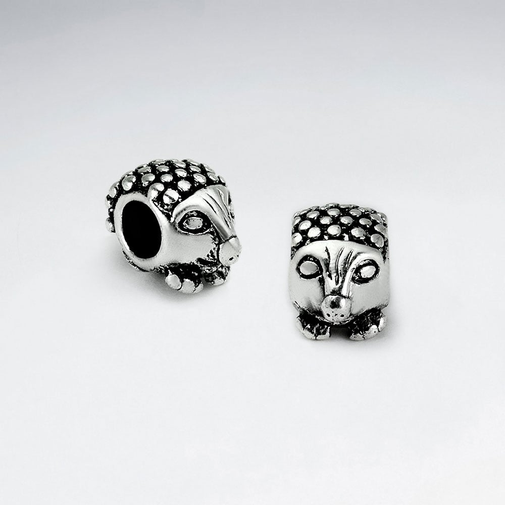 Brass Oxidized Porcupine Bead Pack Of 5 Pieces