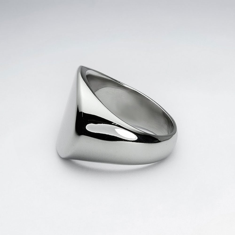 Stainless Steel Sleek Oval Smooth Top Ring